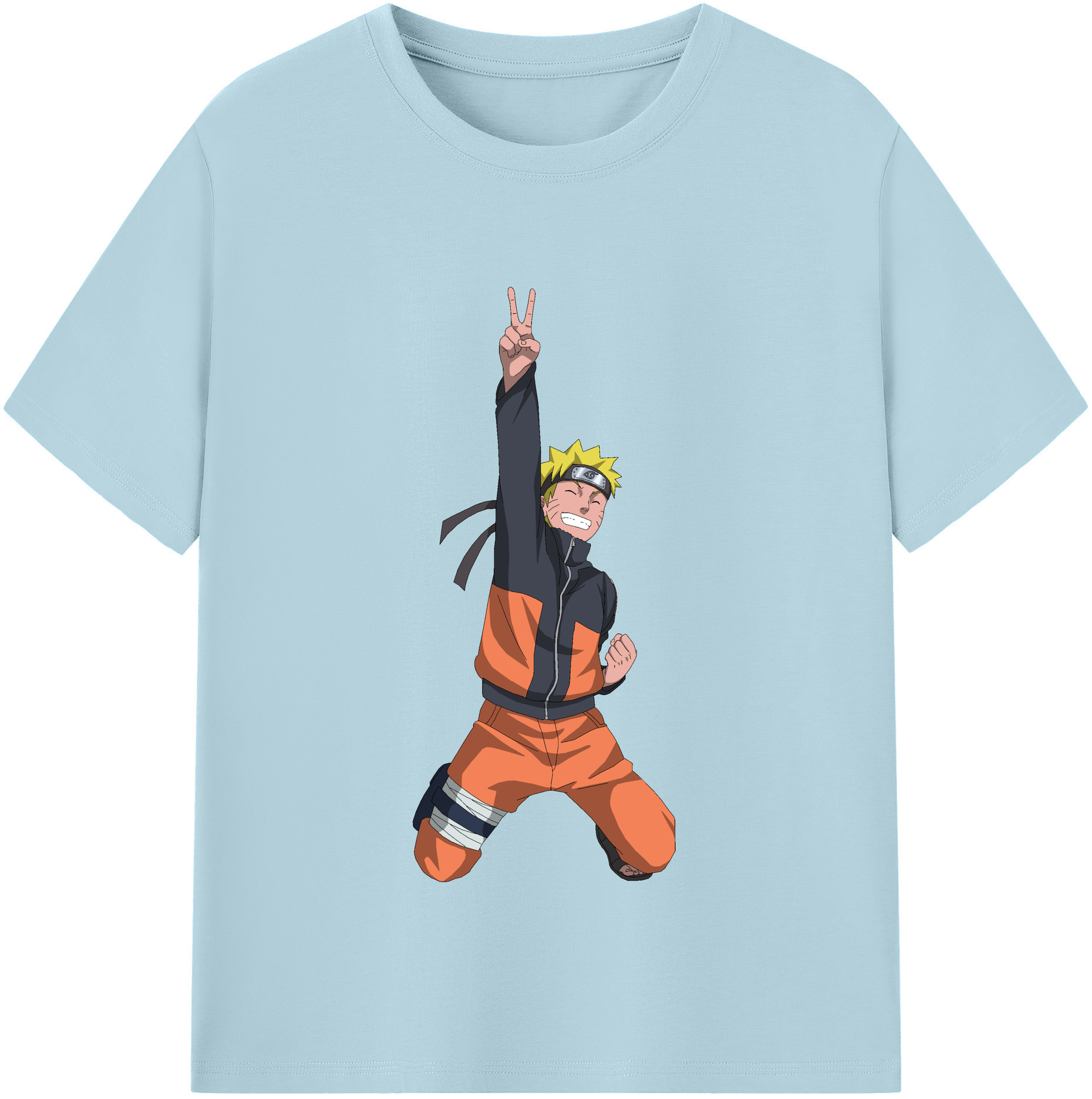 （画像用） NARUTO -ナルト- うずまき ナルト Uzumaki Naruto 綿100％半袖Tシャツ（フロントプリント）